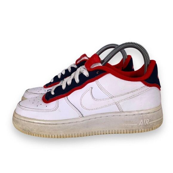 Nike Air Force 1 AF1 LV8 White / Blue / Red BV1084-101 Youth 4.5 Women's 6 - Picture 2 of 12